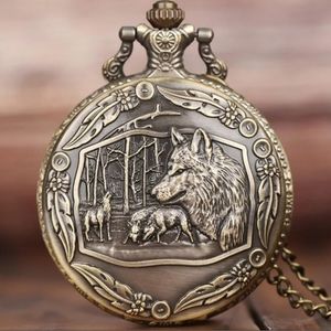 NWOT Wolf  Bronze  Pocket Watch Ch…
